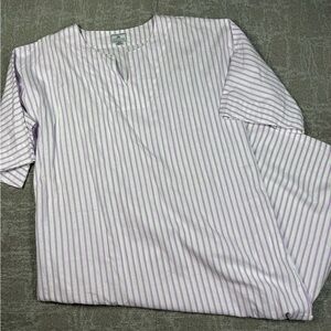 Petite Plume Purple Striped Purple Nightgown Womens Size Small